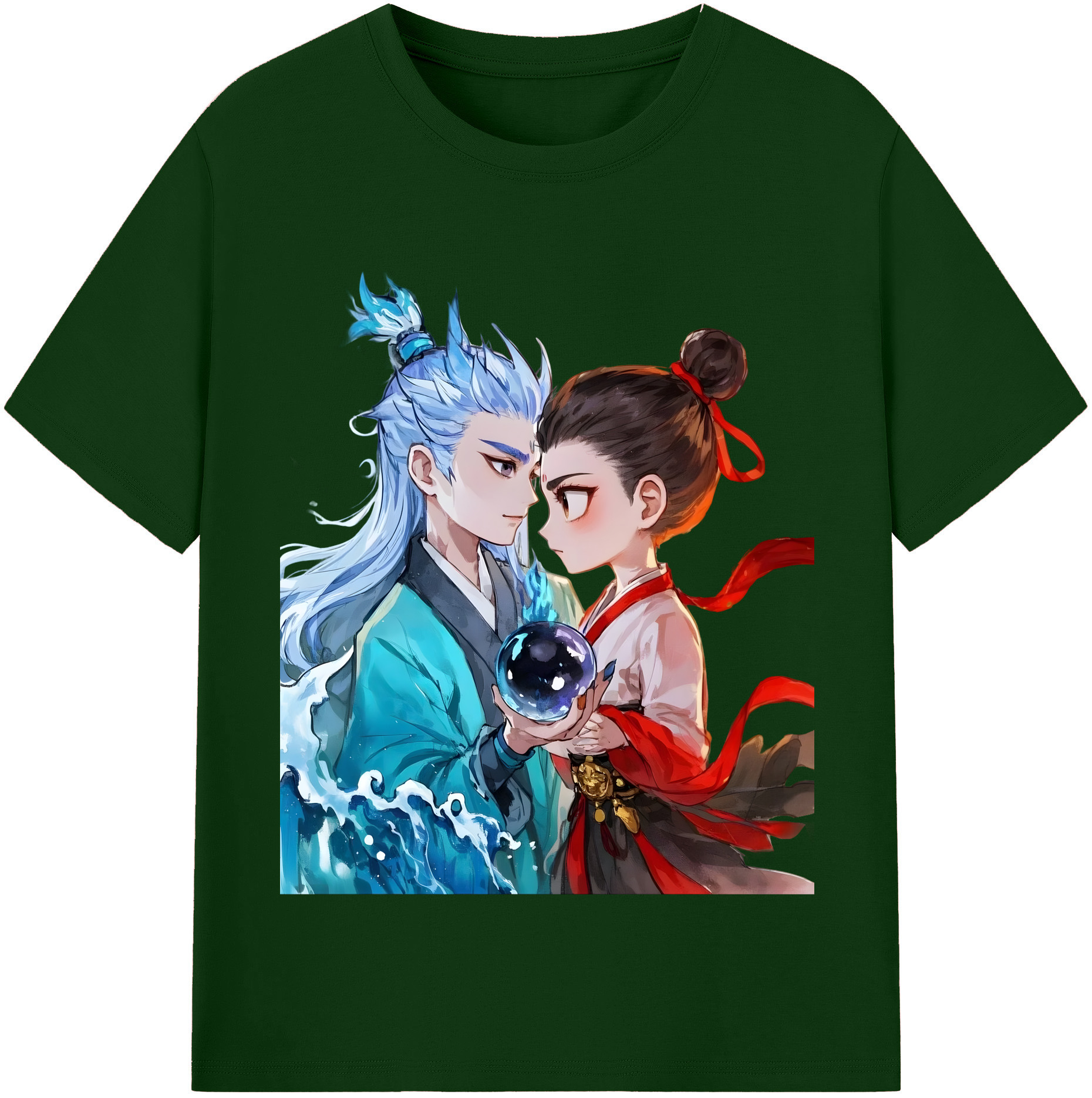 （画像用） Ne Zha 2 ナタ 魔童の大暴れ 綿100％半袖Tシャツ（フロントプリント）